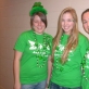 The girls getting decked out in St. Patty's gear!