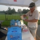 One of the golfers getting his breakfast of champions!